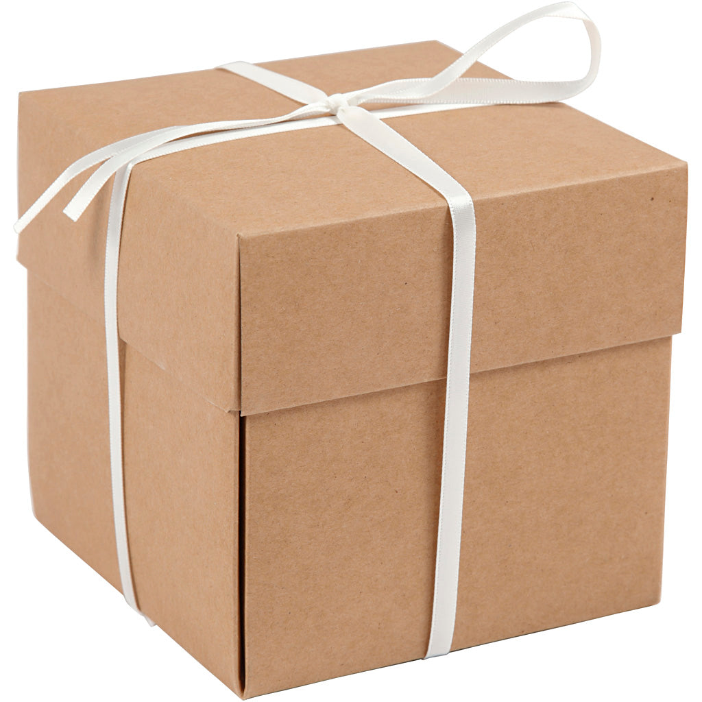 Explosion box, str. 7x7x7,5+12x12x12 cm, natur, 1 stk.
