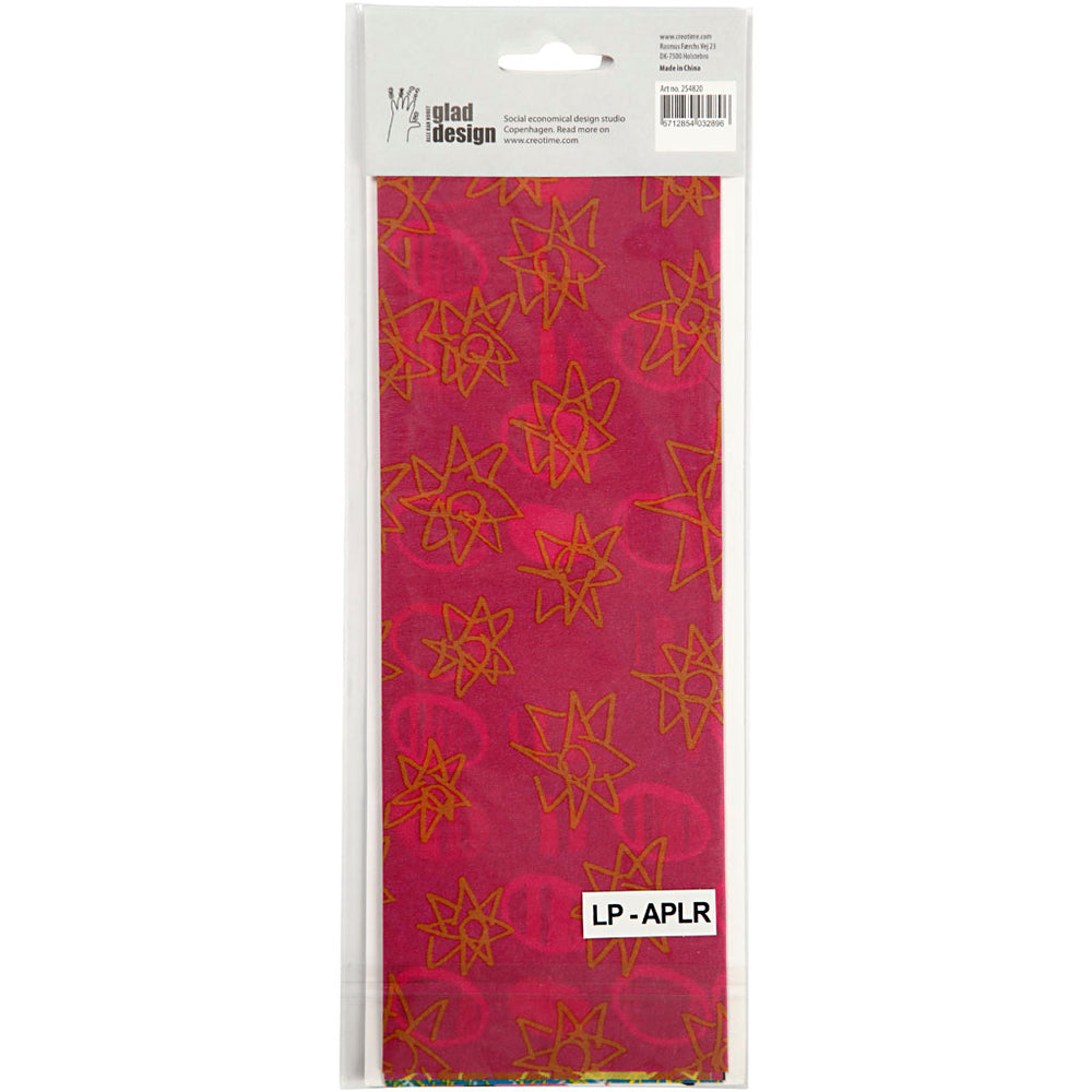 Decoupagepapir, ark 25x35 cm, 17 g, glade farver, 4x2 ark/ 1 pk.