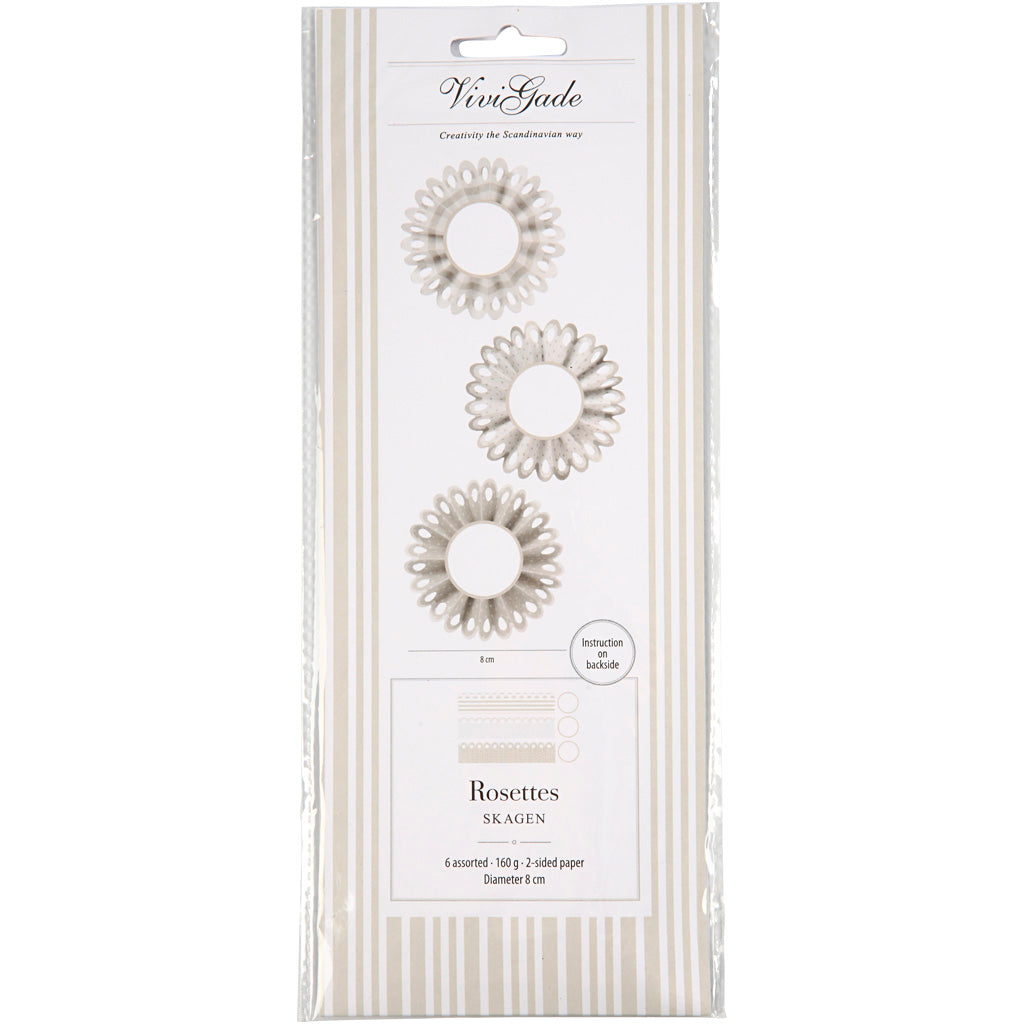 Rosetter, diam. 8 cm, 160 g, 6 stk./ 1 pk.