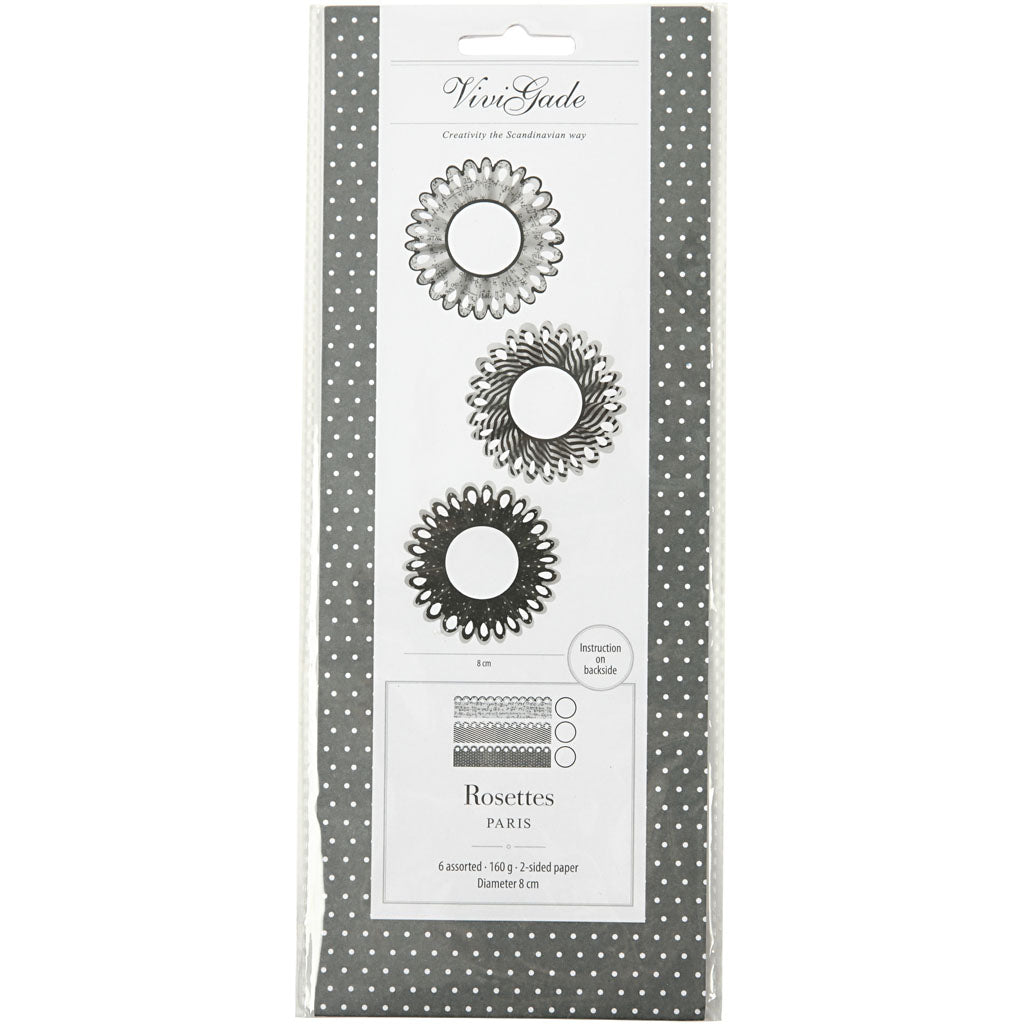Rosetter, diam. 8 cm, 160 g, 6 stk./ 1 pk.