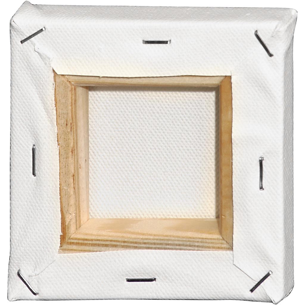 Malerlærred, D: 1.6 cm, str. 10x10 cm, 360 g, hvid, 10 stk./ 1 pk.