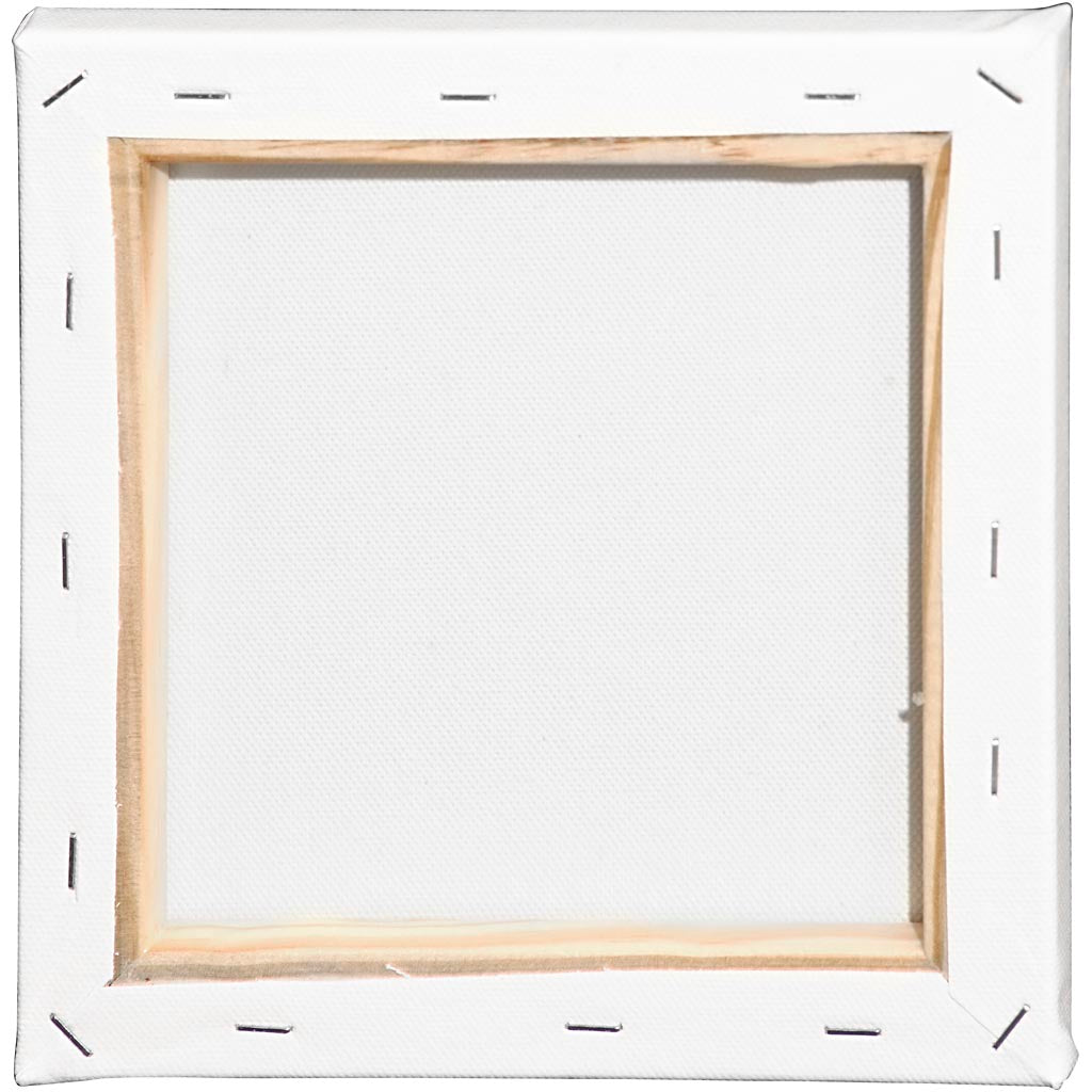 Malerlærred, D: 1.6 cm, str. 20x20 cm, 360 g, hvid, 10 stk./ 1 pk.