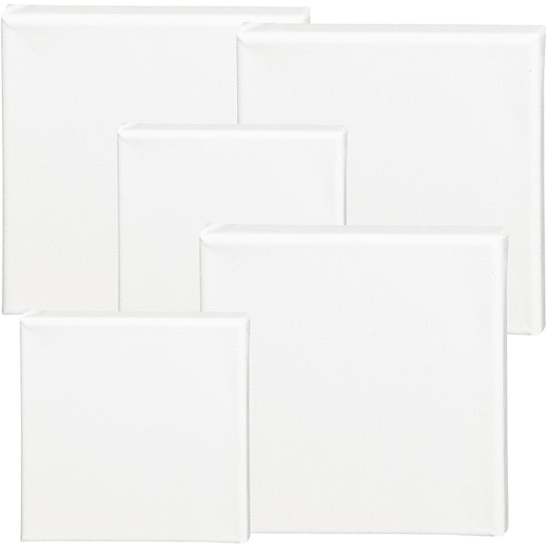 Malerlærred, D: 1,6 cm, str. 15x15 cm, 360 g, hvid, 40 stk./ 1 pk.