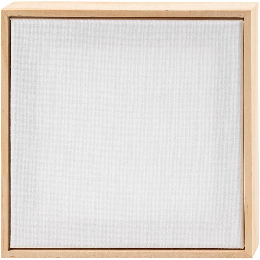 Malerlærred med træramme, str. 15,8x15,8 cm, 280 g, hvid, 1 stk.