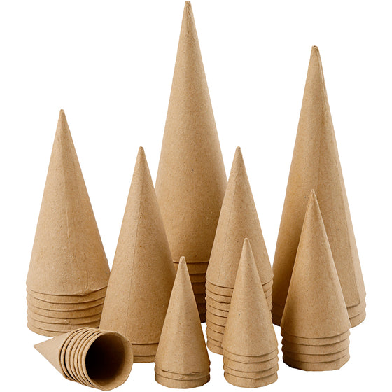 Kegle, H: 8-20 cm, diam. 4-8 cm, 50 stk./ 1 pk.