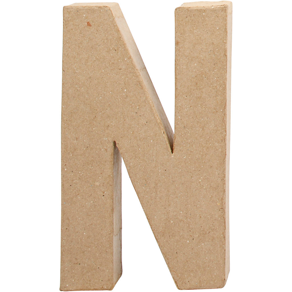 Bogstav, N, H: 20,2 cm, B: 11,5 cm, tykkelse 2,5 cm, 1 stk.