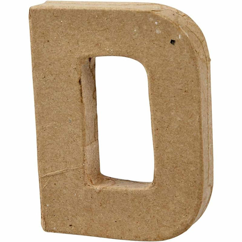 Bogstav, D, H: 10 cm, B: 7,7 cm, tykkelse 1,7 cm, 1 stk.