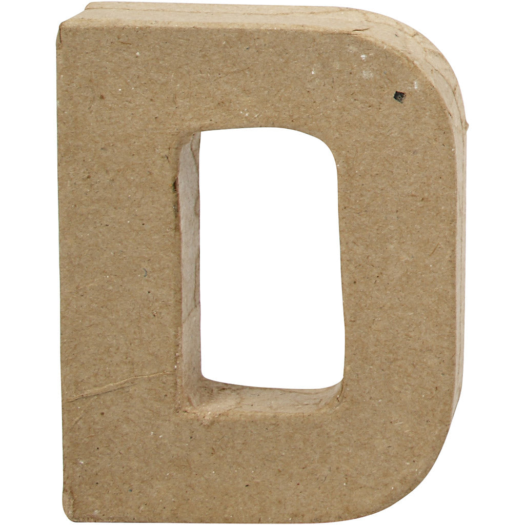 Bogstav, D, H: 10 cm, B: 7,7 cm, tykkelse 1,7 cm, 1 stk.