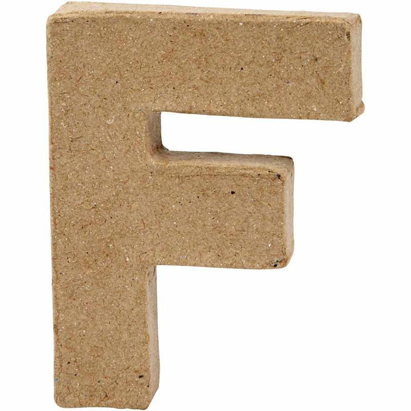 Bogstav, F, H: 10 cm, B: 7,6 cm, tykkelse 1,7 cm, 1 stk.