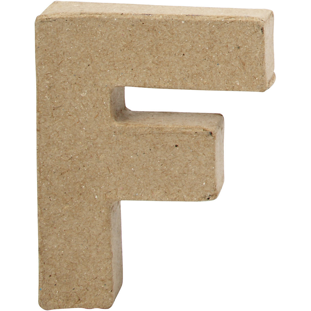 Bogstav, F, H: 10 cm, B: 7,6 cm, tykkelse 1,7 cm, 1 stk.