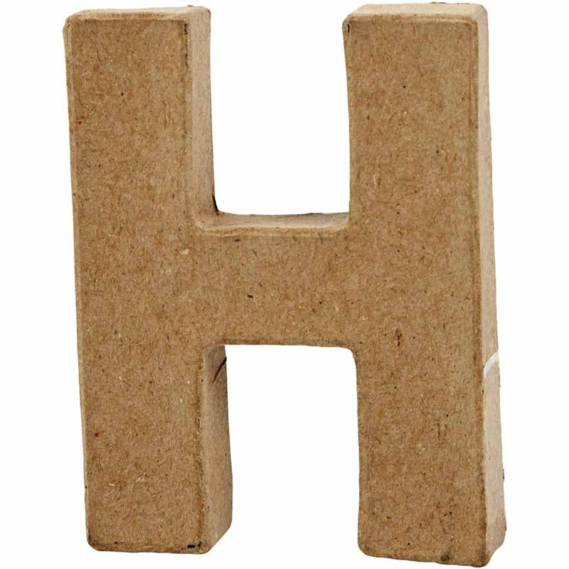 Bogstav, H, H: 10 cm, B: 7,6 cm, tykkelse 1,7 cm, 1 stk.