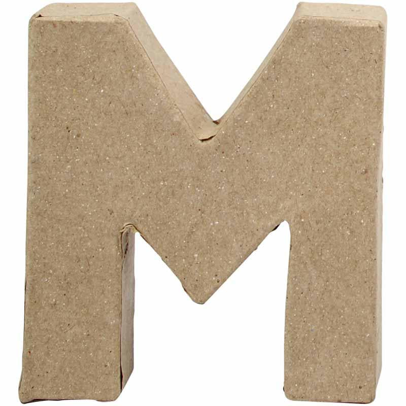 Bogstav, M, H: 10 cm, B: 9 cm, tykkelse 1,7 cm, 1 stk.