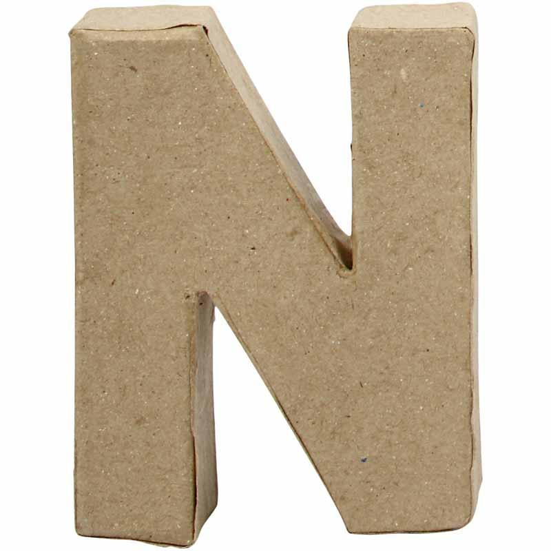 Bogstav, N, H: 10 cm, B: 7,8 cm, tykkelse 2 cm, 1 stk.