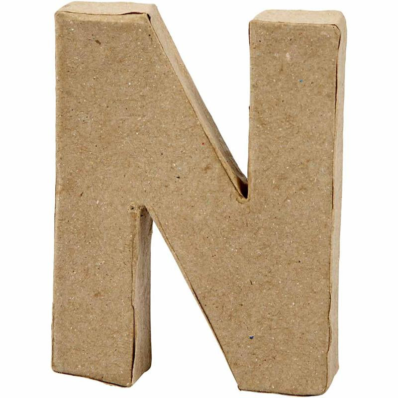Bogstav, N, H: 10 cm, B: 7,8 cm, tykkelse 2 cm, 1 stk.