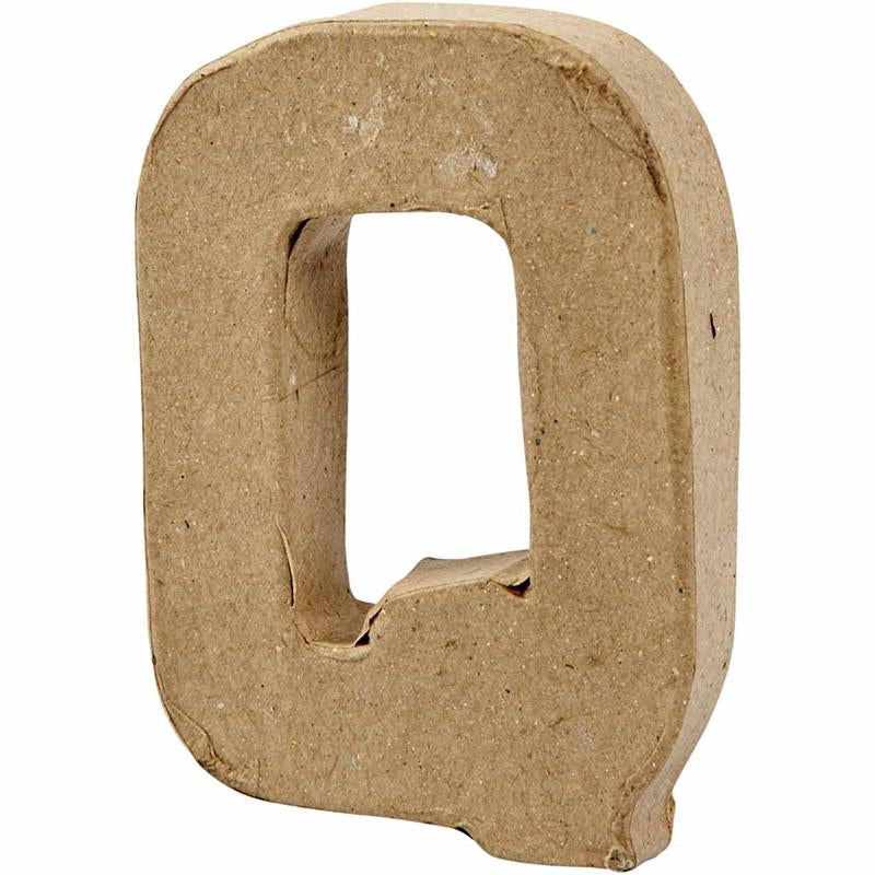 Bogstav, Q, H: 10 cm, B: 7,8 cm, tykkelse 1,7 cm, 1 stk.