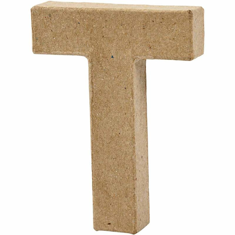 Bogstav, T, H: 10 cm, B: 7,8 cm, tykkelse 1,7 cm, 1 stk.