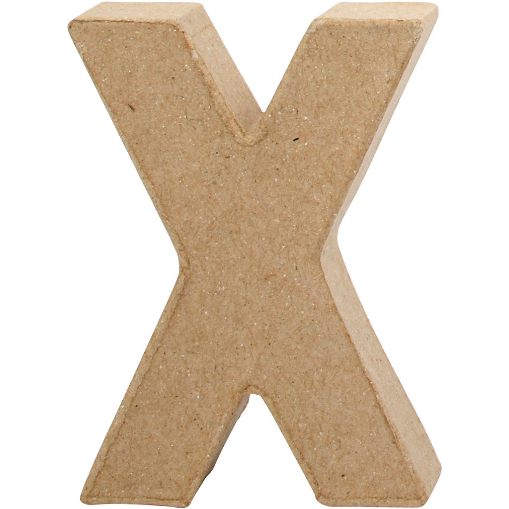 Bogstav, X, H: 10 cm, B: 7,6 cm, tykkelse 1,7 cm, 1 stk.