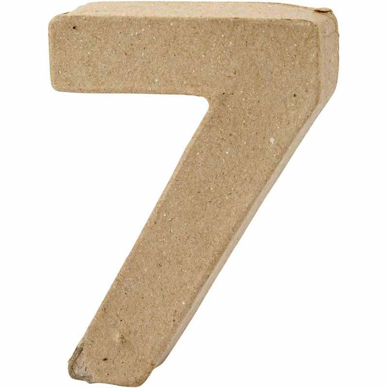 Tal, 7, H: 10 cm, B: 7,4 cm, tykkelse 1,7 cm, 1 stk.