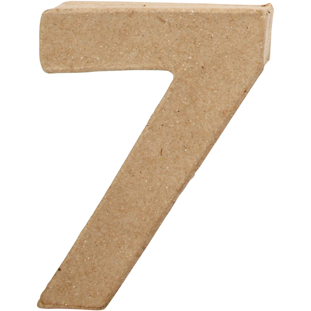 Tal, 7, H: 10 cm, B: 7,4 cm, tykkelse 1,7 cm, 1 stk.
