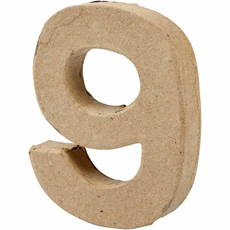 Tal, 9, H: 10 cm, B: 8,5 cm, tykkelse 1,7 cm, 1 stk.