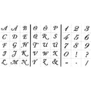 Skabeloner, bogstaver og tal, H: 20-30 mm, A5, ark 148x210 mm, 3 ark/ 1 pk.