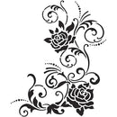 Stencil, filigran blomster, A4, ark 210x297 mm, 1 stk.
