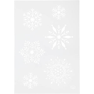 Stencil, snefnug, A4, ark 210x297 mm, 1 stk.