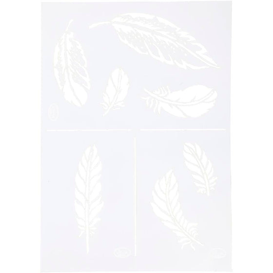 Stencil, fjer, A4, ark 210x297 mm, 1 stk.