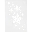 Stencil, stjerner, A4, ark 210x297 mm, 1 stk.