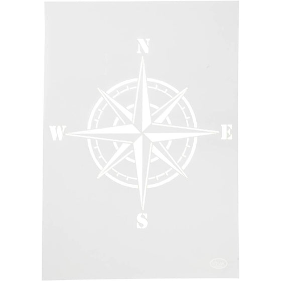 Stencil, kompas, A4, ark 210x297 mm, 1 stk.