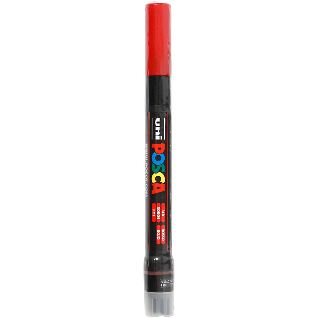 Posca Tusch, PCF350, streg 1-10 mm, brush, rød, 1 stk.