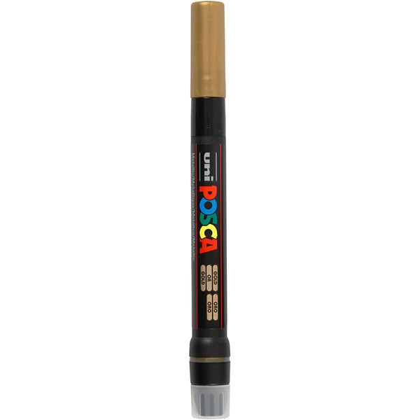 Posca Tusch, PCF350, streg 1-10 mm, brush, guld, 1 stk.