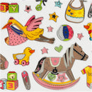 Stickers, baby, ark 15x16,5 cm, 1 ark