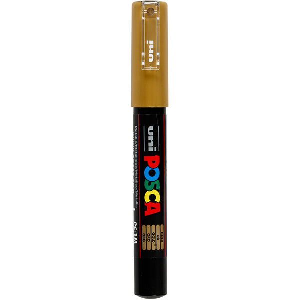 Posca Tusch, nr. PC-1M, streg 0,7 mm, extra-fine, guld, 1 stk.