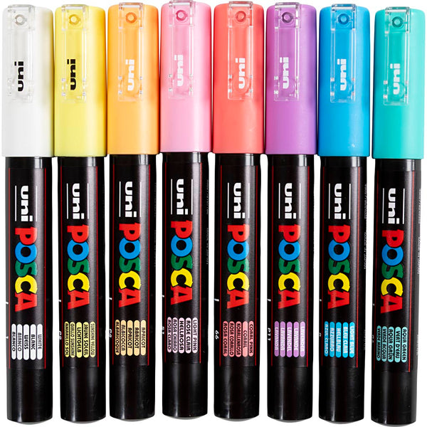 Posca Tusch, nr. PC-1M, streg 0,7 mm, extra-fine, 8 stk./ 1 stk.