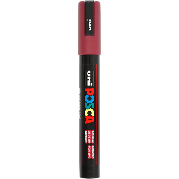 Posca Tusch, nr. PC-5M, streg 2,5 mm, medium, red wine, 1 stk.