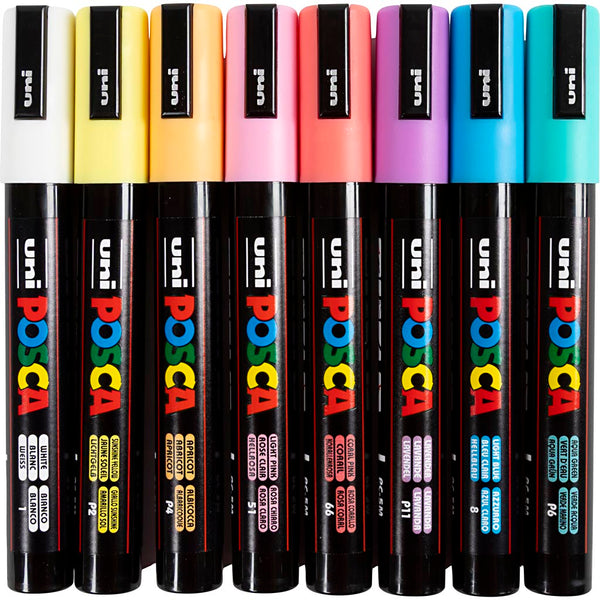 Posca Tusch, nr. PC-5M, streg 2,5 mm, medium, 8 stk./ 1 stk.
