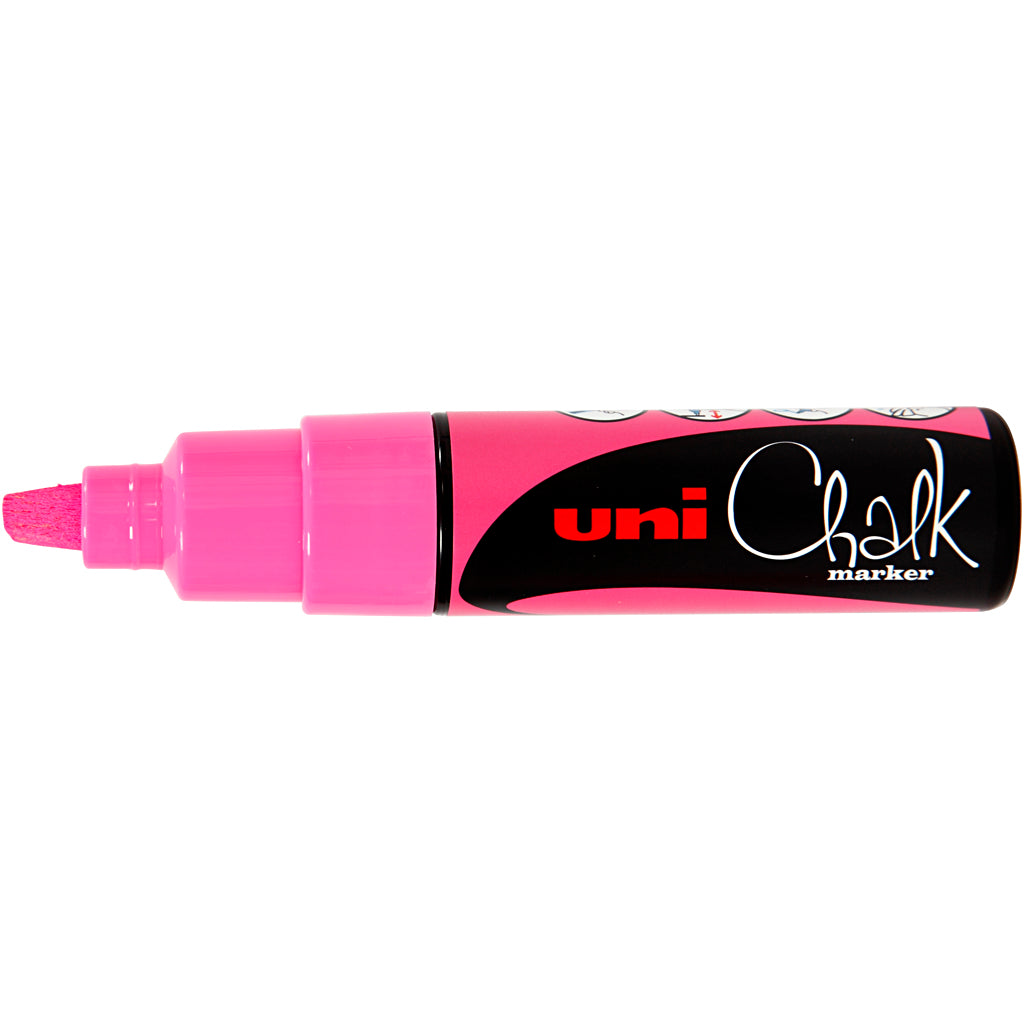 Chalk Marker, streg 8 mm, neon pink, 1 stk.