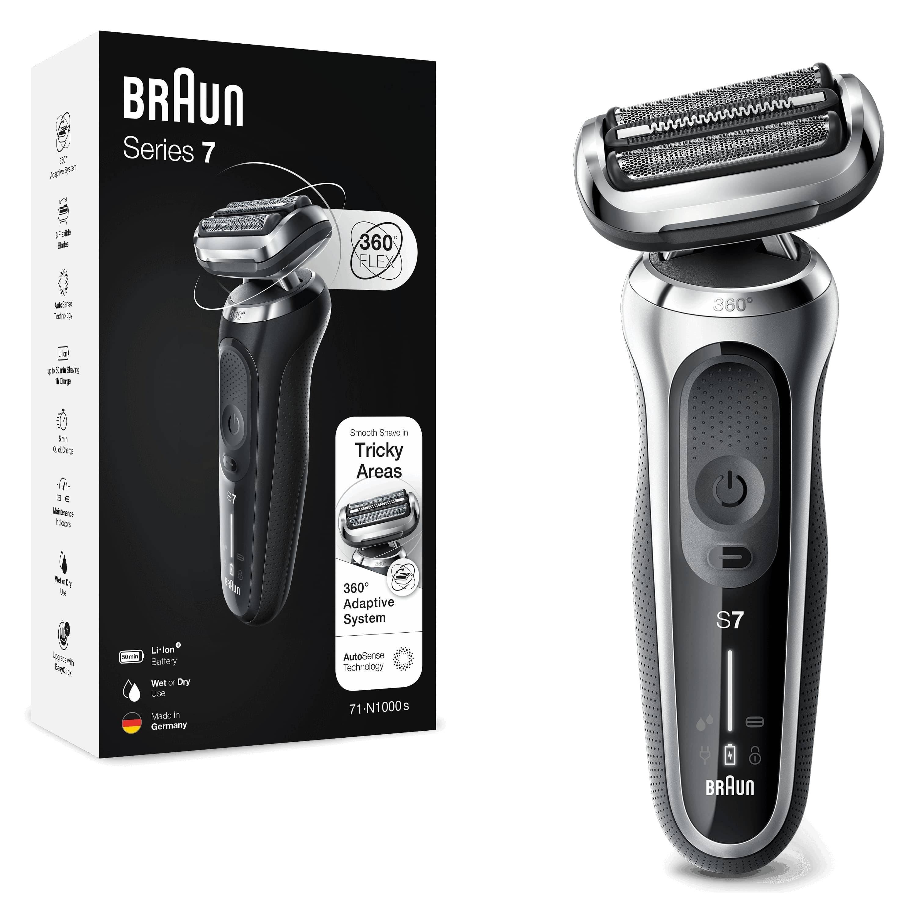 BRAUN Sølv Shaver 71-S1000S