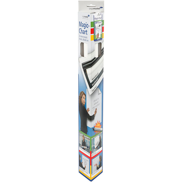 Magic whiteboard folie, L: 80 cm, B: 60 cm, hvid, 25 ark/ 1 rl.