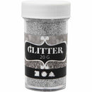 Glitter, sølv, 20 g/ 1 ds.