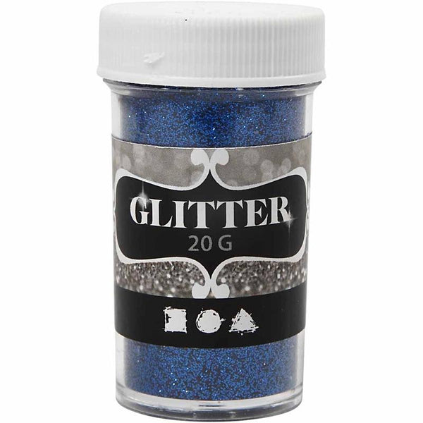 Glitter, blå, 20 g/ 1 ds.