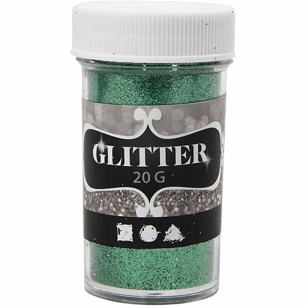 Glitter, grøn, 20 g/ 1 ds.