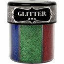 Glitter, ass. farver, 6x13 g/ 1 ds.