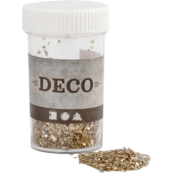 Glitter, str. 1-3 mm, guld, 30 g/ 1 ds.