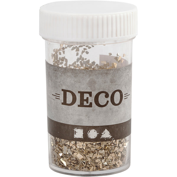 Glitter, str. 1-3 mm, guld, 30 g/ 1 ds.
