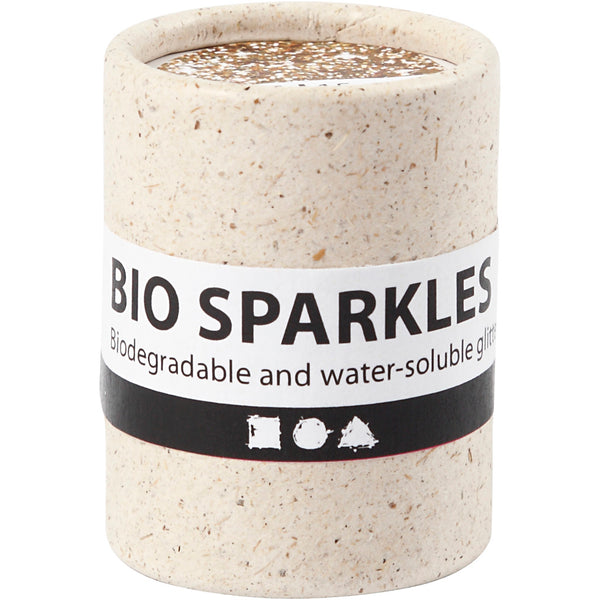 Bio-glimmer, diam. 0,4 mm, guld, 10 g/ 1 ds.