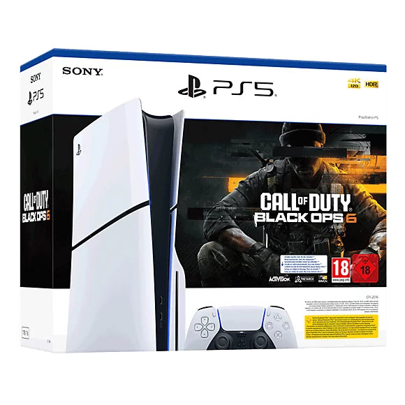 Sony PlayStation 5 Slim - Call of Duty  Black Ops 6 Bundle 1,02 TB Wi-Fi Sort, Hvid