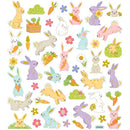 Stickers, påskeharer, ark 15x16,5 cm, 1 ark