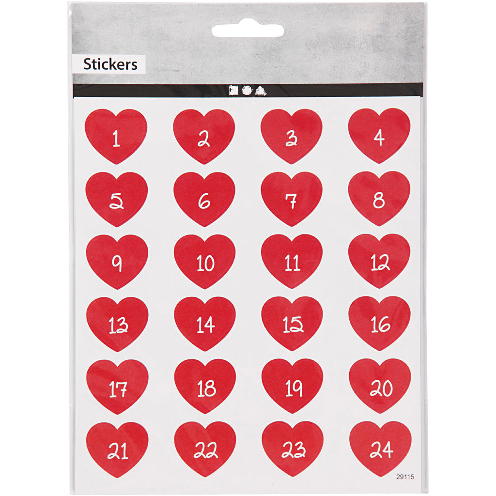 Stickers, ark 15x16,5 cm, 1 ark